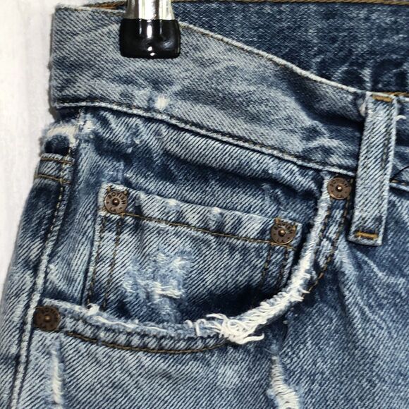 BOYISH The Tommy Jeans Womens 26 Blue Stonewash Stretch Button Fly High Waist - Picture 6 of 15